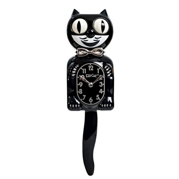 Retro Black Kitchen Edition Kit-Cat Klock Clock - Picture 1 of 7